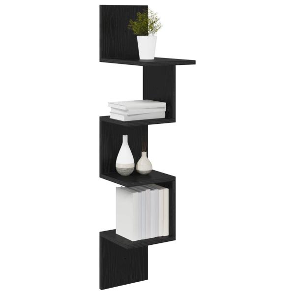 Wandregal Wandhalterung Schwarze Eiche 32 x 21 x 107 cm