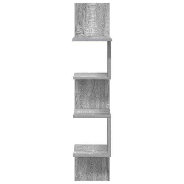 Wandregal Wandhalterung Grau Sonoma 32 x 21 x 107 cm