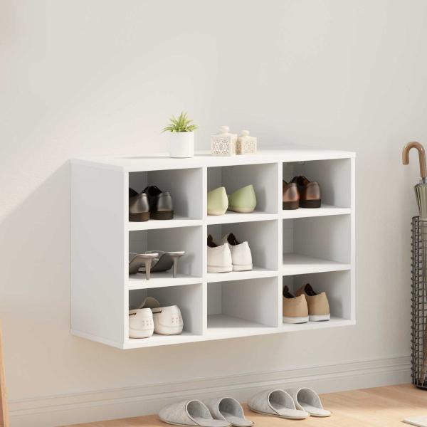 ARDEBO.de - Schuhschrank 77,5 x 30 x 51 cm Holzwerkstoff Weiß