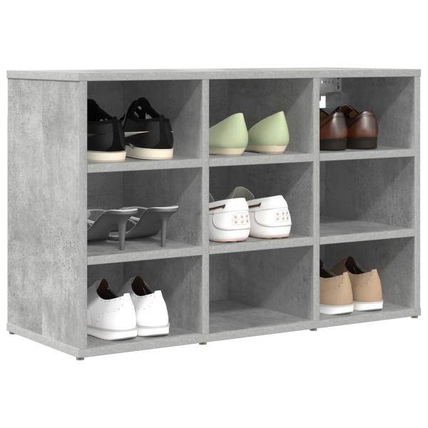 Schuhschrank 77,5 x 30 x 51 cm Holzwerkstoff Betongrau