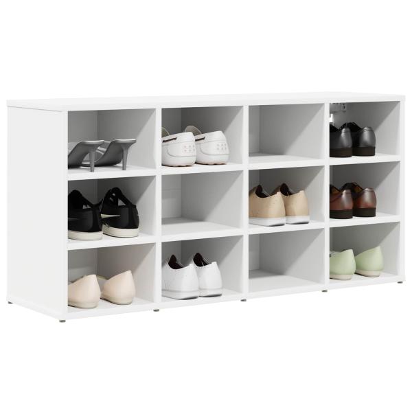Schuhschrank 103 x 30 x 51 cm Holzwerkstoff Weiß