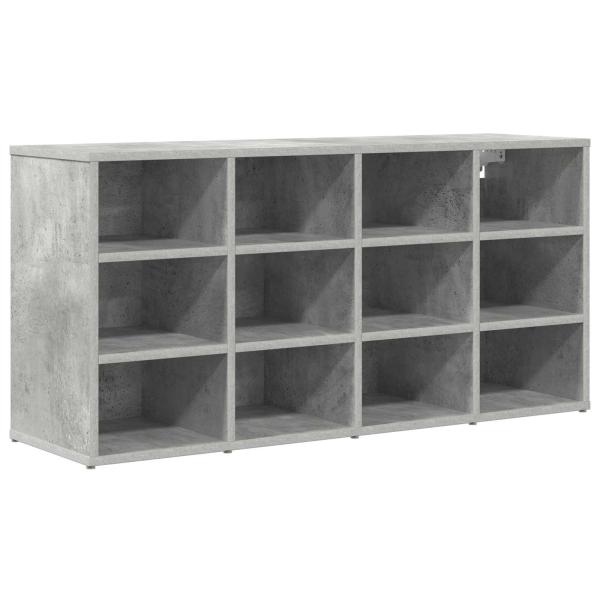 Schuhschrank 103 x 30 x 51 cm Holzwerkstoff Betongrau