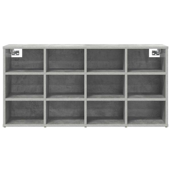 Schuhschrank 103 x 30 x 51 cm Holzwerkstoff Betongrau