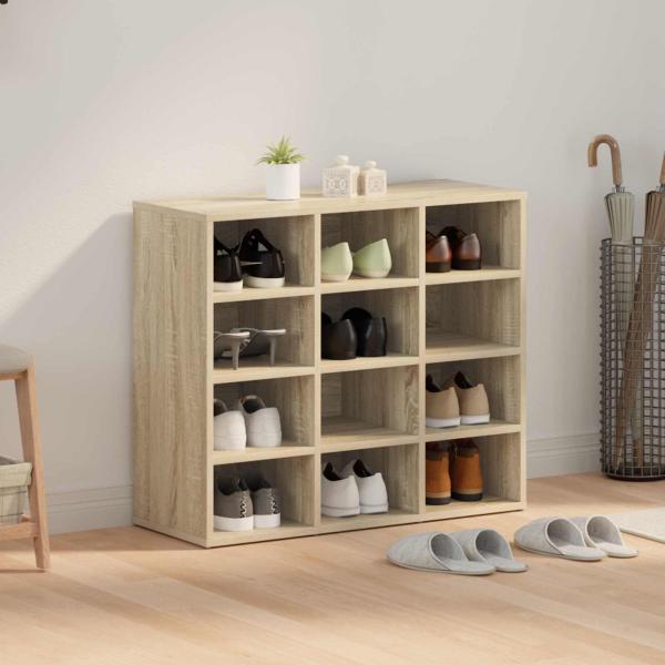 Schuhschrank 77,5 x 30 x 67 cm Holzwerkstoff Sonoma-Eiche