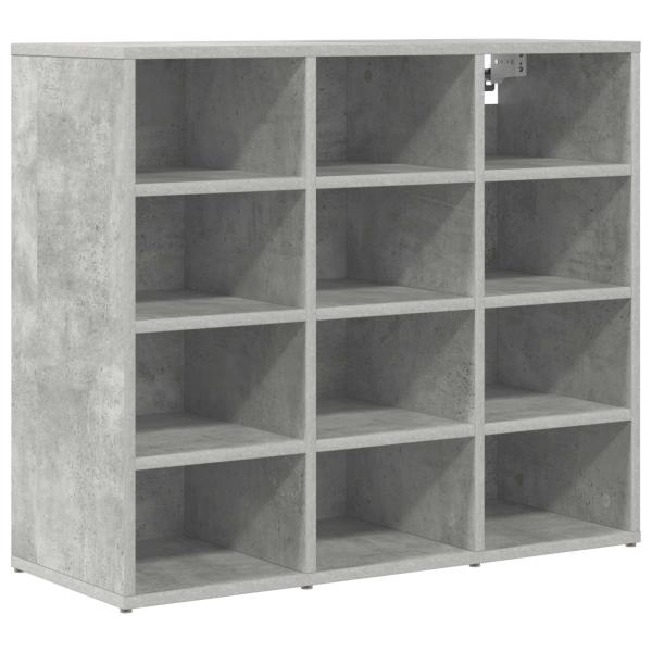 Schuhschrank 77,5 x 30 x 67 cm Holzwerkstoff Betongrau