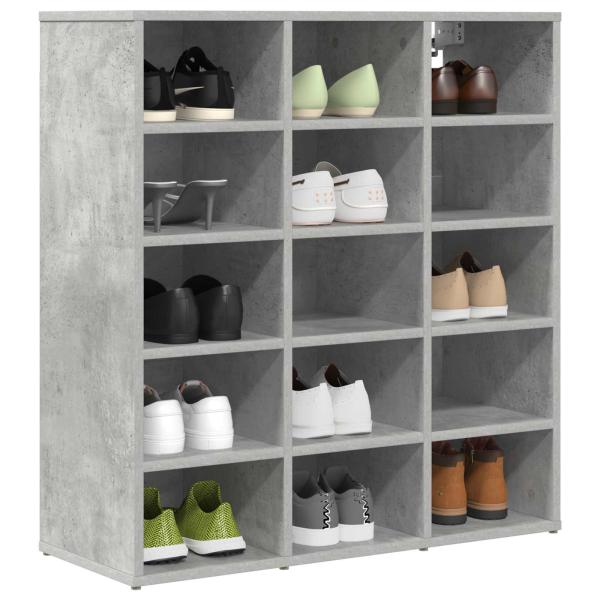 Schuhschrank 77,5 x 30 x 83,5 cm Holzwerkstoff Betongrau