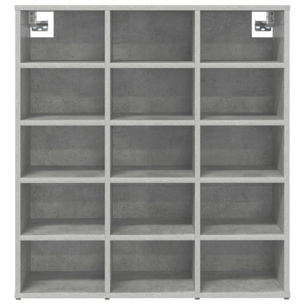 Schuhschrank 77,5 x 30 x 83,5 cm Holzwerkstoff Betongrau