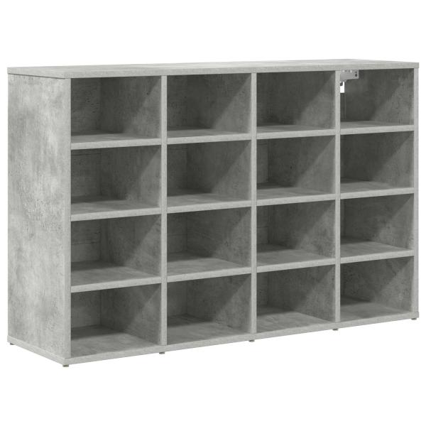 Schuhschrank 103 x 30 x 67 cm Holzwerkstoff Betongrau