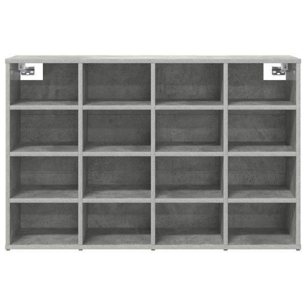 Schuhschrank 103 x 30 x 67 cm Holzwerkstoff Betongrau