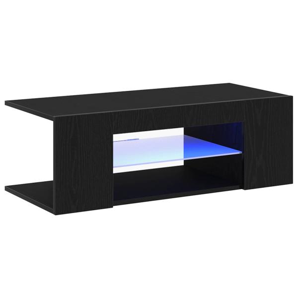 TV-Schränk 90 x 39 x 30 cm Schwarz Eichen-Optik Holzwerkstoff