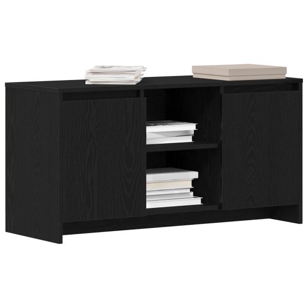 TV-Schränk 102 x 37,5 x 52,5 cm Schwarz Eichen-Optik