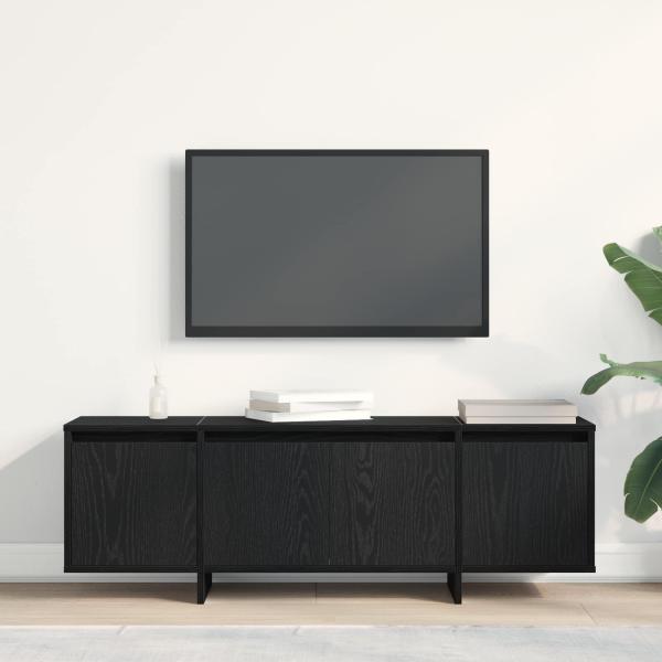 ARDEBO.de - TV-Schränk 120 x 30 x 40,5 cm Schwarz Eichen-Optik