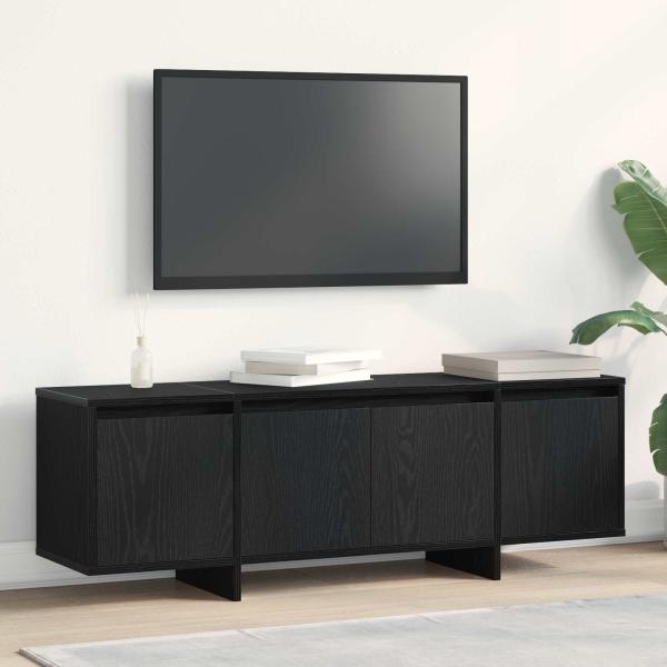TV-Schränk 120 x 30 x 40,5 cm Schwarz Eichen-Optik