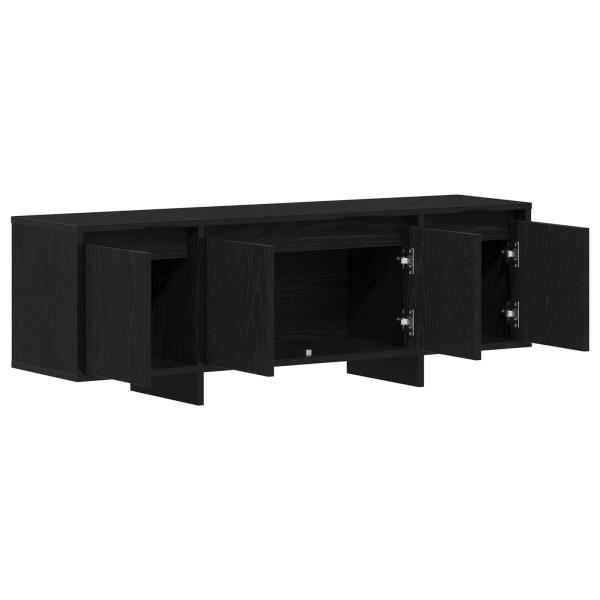 TV-Schränk 120 x 30 x 40,5 cm Schwarz Eichen-Optik