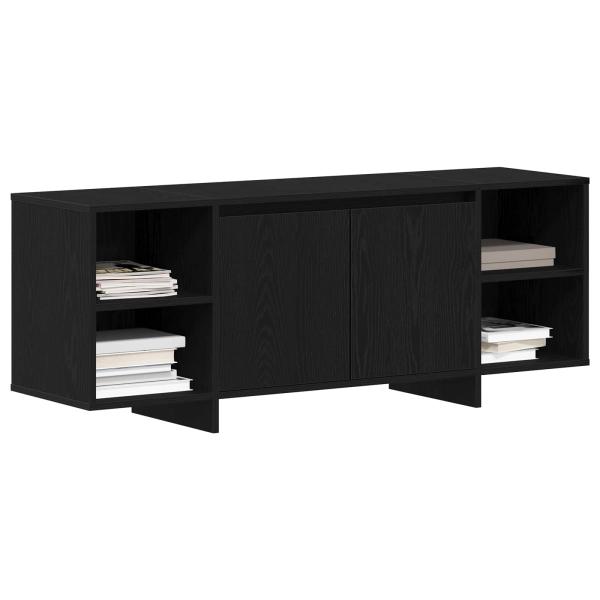 TV-Schränk 130 x 35 x 50 cm Schwarz Eichen-Optik Holzwerkstoff