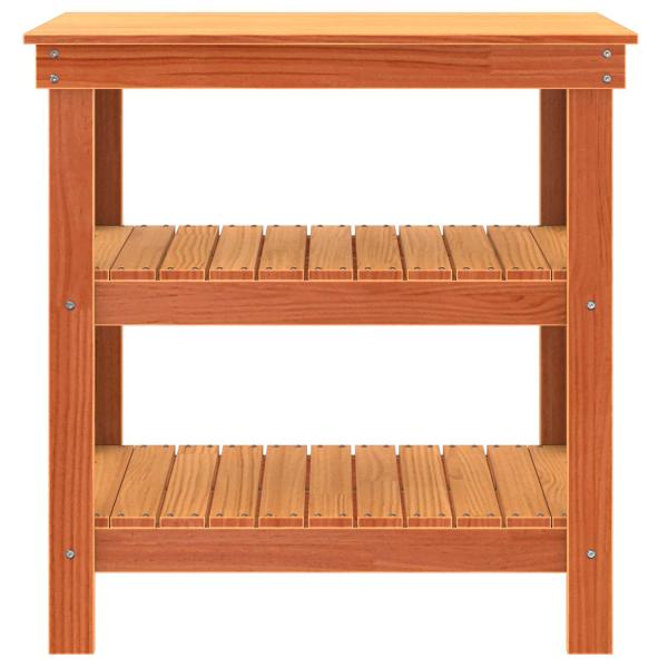 Werkbank mit Regal 78,5 x 50 x 80 cm Massives Kiefernholz