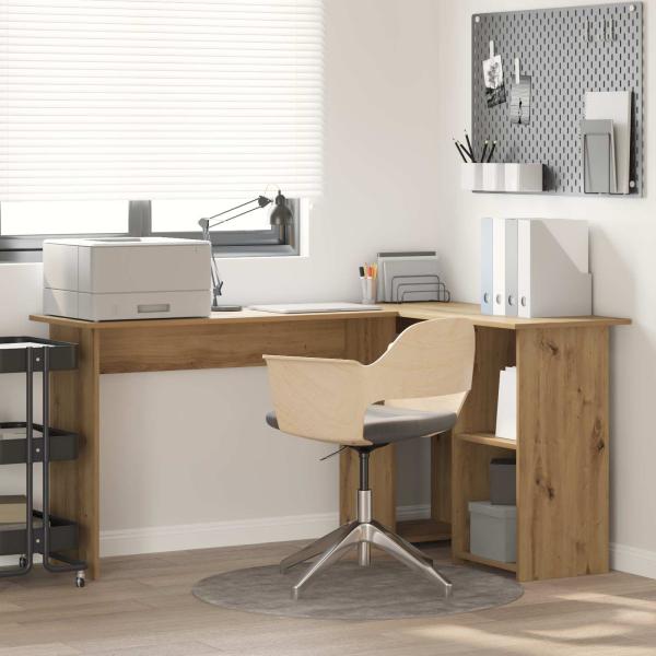 ARDEBO.de - Schreibtisch Artisan-Eiche 142 x 102 x 73 cm Holzwerkstoff