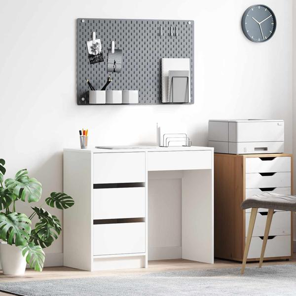 ARDEBO.de - Schreibtisch Weiß Holzwerkstoff 90 x 37,5 x 75 cm