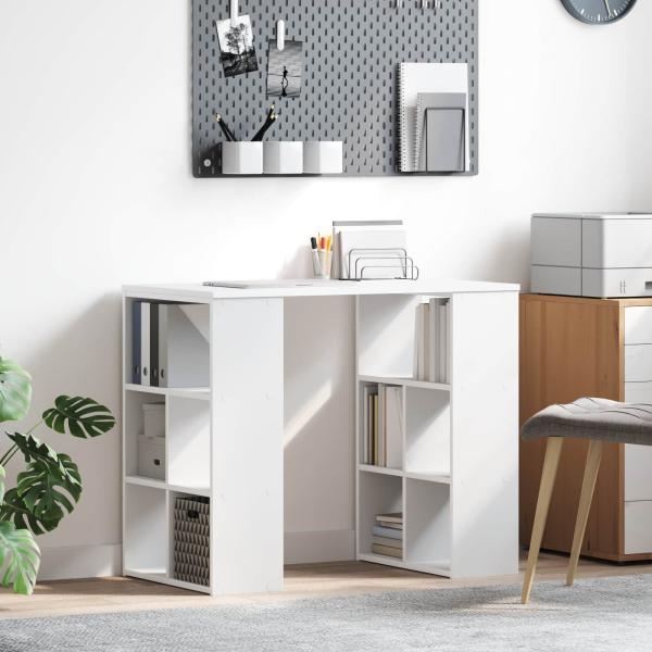 ARDEBO.de - Schreibtisch Weiß Holzwerkstoff 90 x 50 x 75 cm