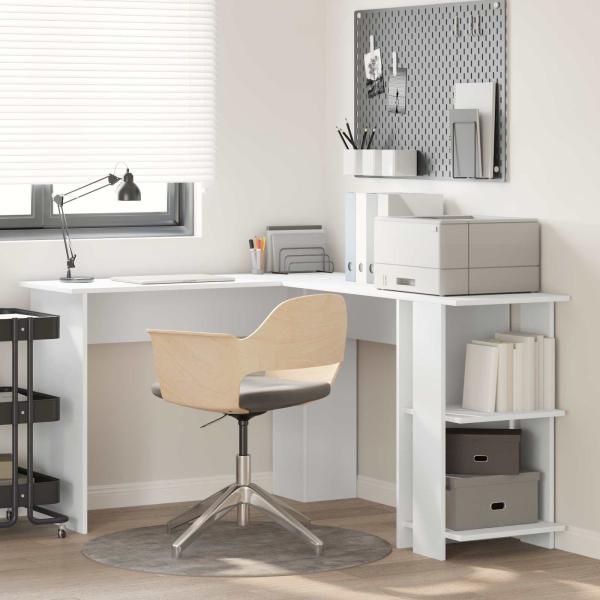 ARDEBO.de - Eck-Schreibtisch Weiß Holzwerkstoff 140 x 113,5 x 75 cm