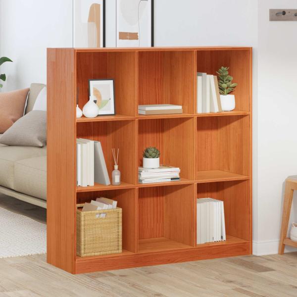 ARDEBO.de - Bücherregal Wachsbraun 104 x 33 x 110 cm Massives Kiefernholz