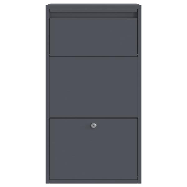 Paketdrop-Box mit Speicher Anthrazit 44 x 22 x 82 cm Stahl