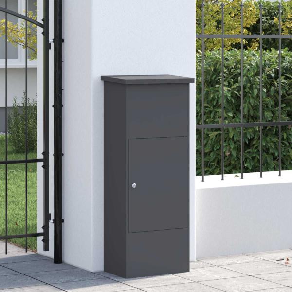 Paketdrop-Box mit Speicher Anthrazit 44,5 x 29 x 110,5 cm Stahl