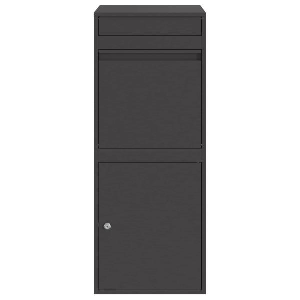 Paketdrop-Box mit Speicher Schwarz 41 x 38 x 103 cm Stahl