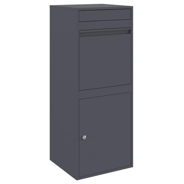 Paketdrop-Box mit Speicher Anthrazit 41 x 38 x 103 cm Stahl