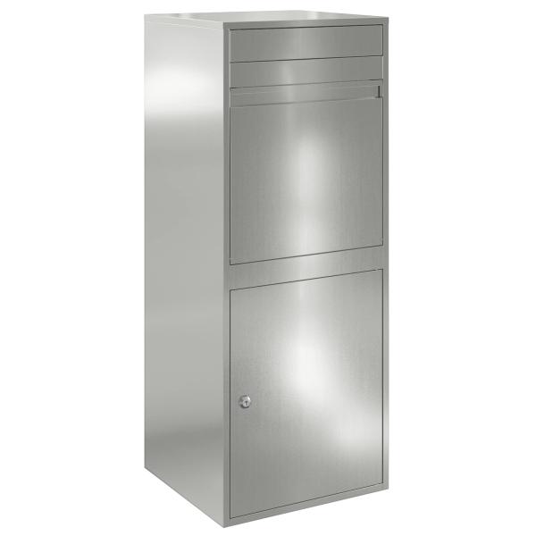 Paketdrop-Box mit Tür Silber 41 x 38 x 103 cm Verzinkter Stahl