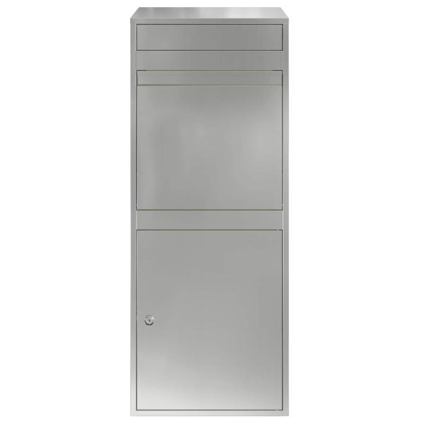 Paketdrop-Box mit Tür Silber 41 x 38 x 103 cm Verzinkter Stahl