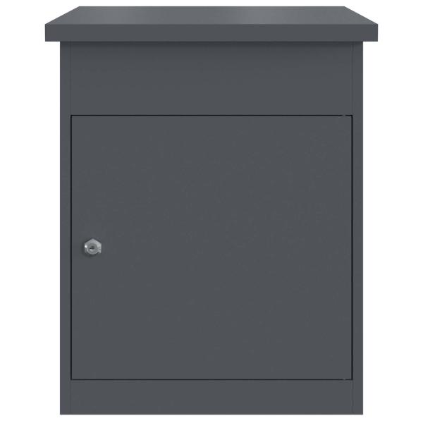 Paketdrop-Box mit Speicher Anthrazit 47,5 x 38 x 59 cm Stahl