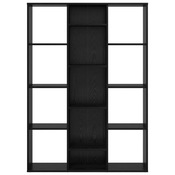 Raumteiler Schwarz Eichen-Optik 100 x 24 x 140 cm Holzwerkstoff