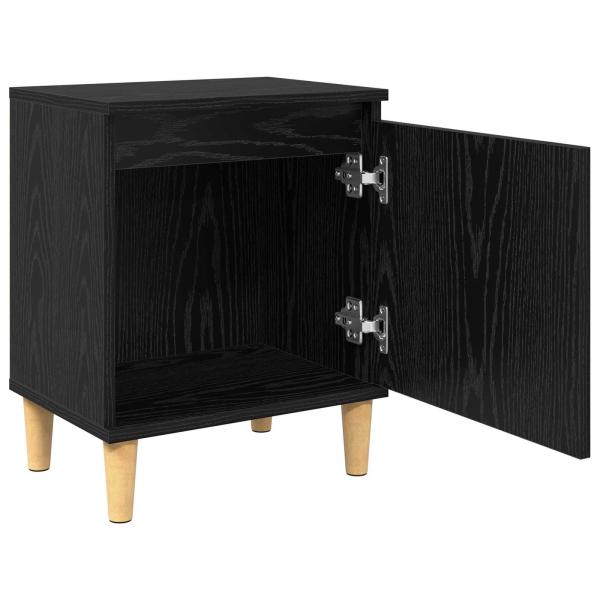 Nachttisch Schwarz Eichen-Optik 40 x 30 x 50 cm Holzwerkstoff