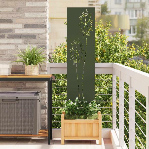 ARDEBO.de - Garten Sichtschutz-Leinwand Olivgrün 32 x 140 cm