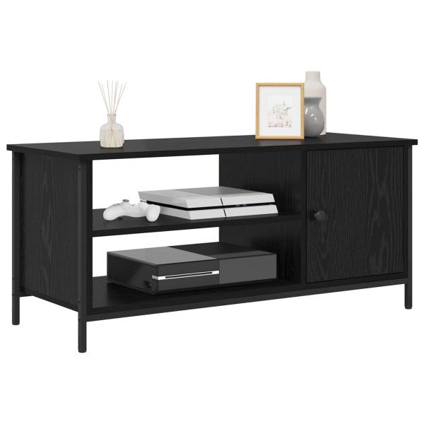 TV-Schränk 100 x 40 x 45 cm Schwarz Eichen-Optik Holzwerkstoff