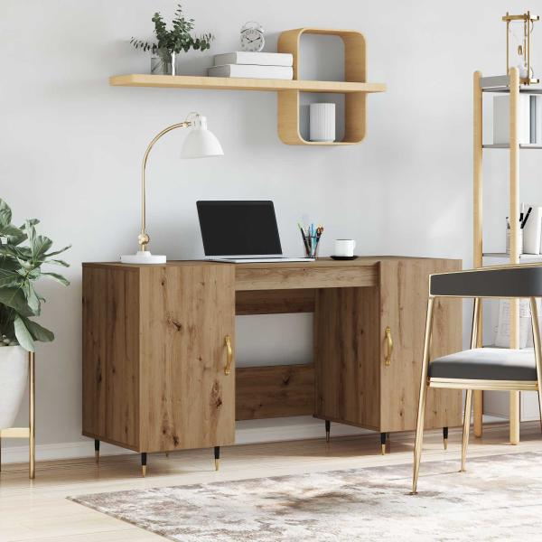 ARDEBO.de - Schreibtisch Artisan-Eiche Holzwerkstoff 140 x 50 x 75 cm