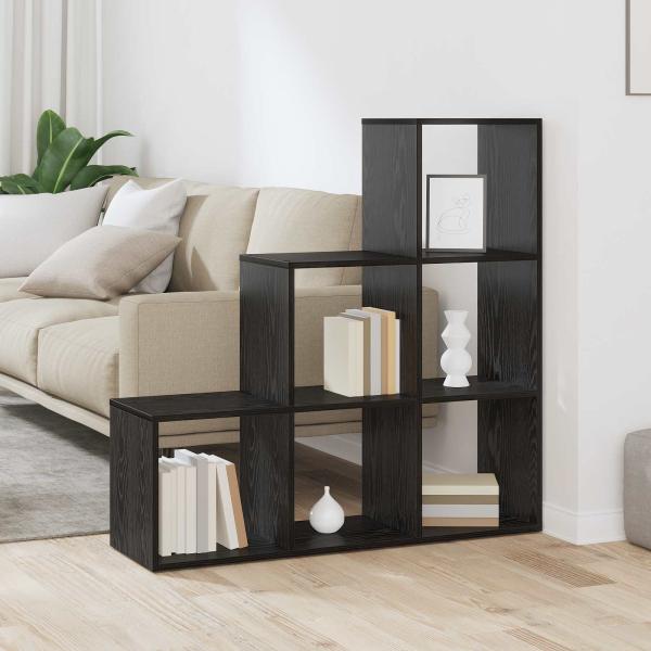 ARDEBO.de - Raumteiler Bücherregal 6 Ebenen 99 x 29 x 99 cm Holzwerkstoff