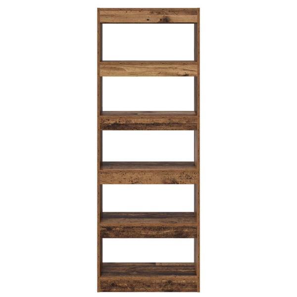 Bücherregal 5 Ebenen 60 x 30 x 166 cm Holzwerkstoff Altholz