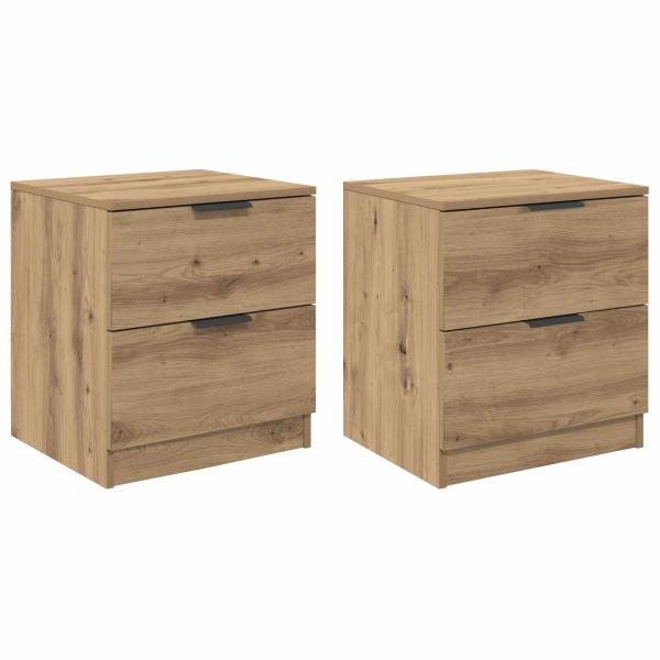 Nachttisch 2 stk. Artisan-Eiche 45 x 39 x 50 cm Holzwerkstoff