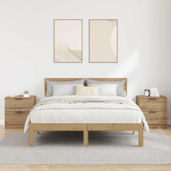 Nachttisch 2 stk. Artisan-Eiche 45 x 39 x 50 cm Holzwerkstoff