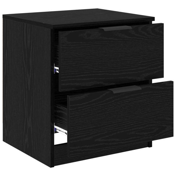 Nachttisch 2 stk. Schwarz Eichen-Optik 45 x 39 x 50 cm