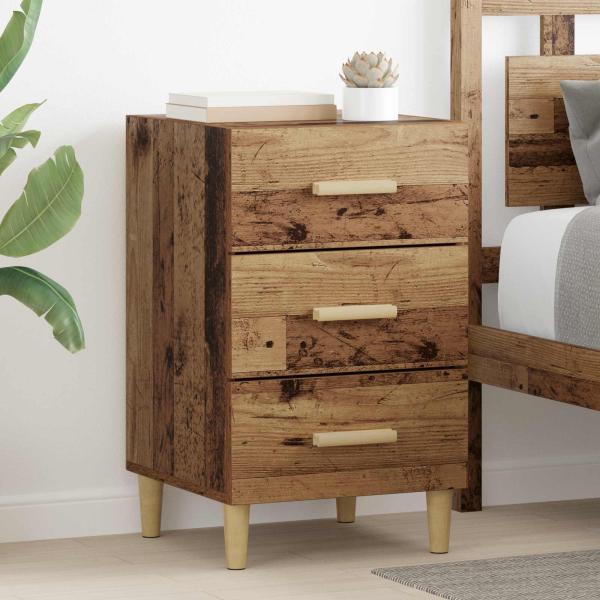ARDEBO.de - Nachttisch Altholz 40 x 40 x 66 cm Holzwerkstoff