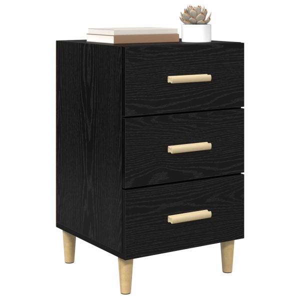 Nachttisch Schwarz Eichen-Optik 40 x 40 x 66 cm Holzwerkstoff