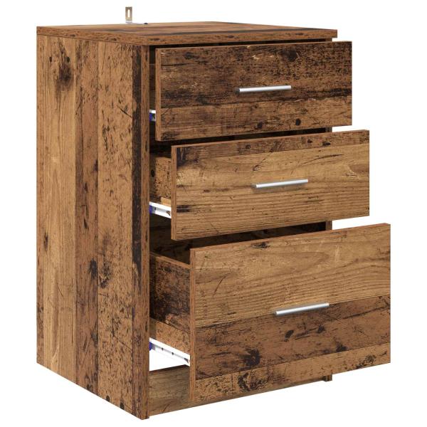 Nachttisch Altholz 40 x 40 x 63 cm Holzwerkstoff