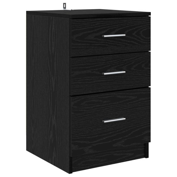 Nachttisch Schwarz Eichen-Optik 40 x 40 x 63 cm Holzwerkstoff
