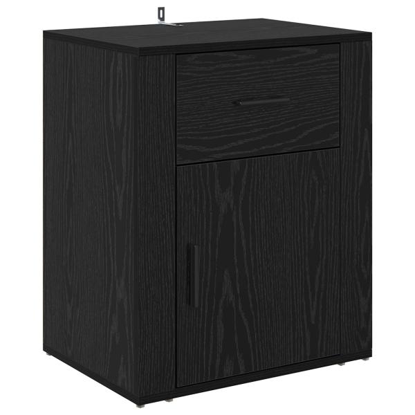 Nachttisch Schwarz Eichen-Optik 35 x 50 x 60 cm Holzwerkstoff