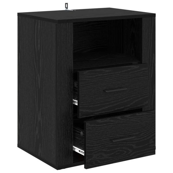 Nachttisch Schwarz Eichen-Optik 35 x 50 x 60 cm Holzwerkstoff