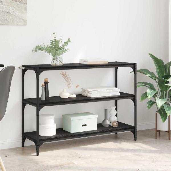 ARDEBO.de - Bücherregal Schwarz Eichen-Optik 100 x 33 x 70,5 cm