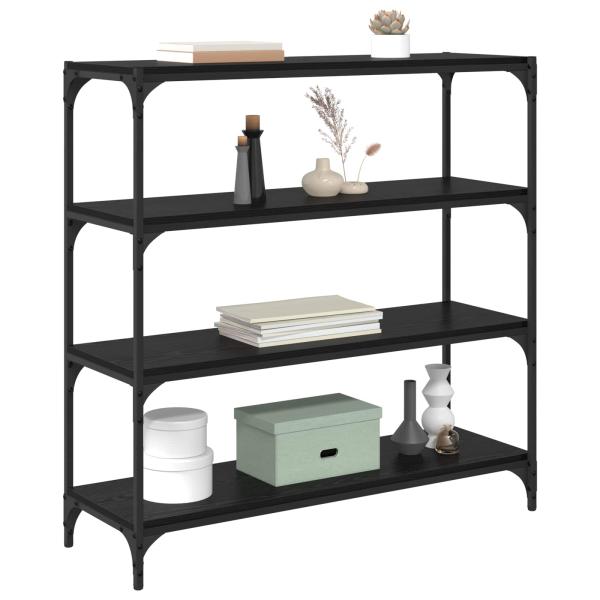 Bücherregal Schwarz Eichen-Optik 100 x 33 x 100 cm